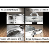 Blaumann 12Pc Silver Stainless Steel Cookware Set