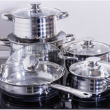 Blaumann Gourmet 10Pc Silver Stainless Steel Cookware Set
