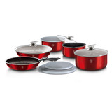 Berlinger Haus 12Pc Burgundy Cookware Pots Pans Set