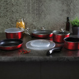 Berlinger Haus 12Pc Burgundy Cookware Pots Pans Set