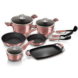 Berlinger Haus 12 Pc Rose Cookware Set With Grill