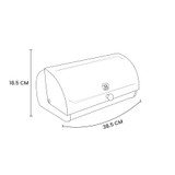 Berlinger Haus Metal Stainless Steel Silver- Black Lid Bread Box