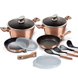 Berlinger Haus 13 Pc Rose Gold Cookware Set With Detachable Handle
