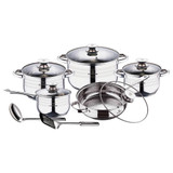 Blauman Gourmet 12 Pc Stainless Steel Cookware Set
