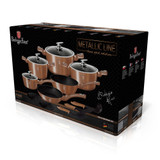 Berlinger Haus 15 Pc Rose Gold Aluminium Cookware Set