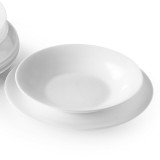 Bormioli Rocco 12 Pcs White Opal Glass Dinner Set