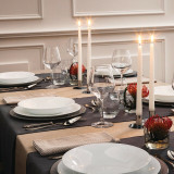 Bormioli Rocco 12 Pcs White Opal Glass Dinner Set