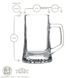 510ml Stern Tankard Glass Beer Mugs