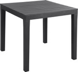 Square Anthracite Plastic Dining Garden Table