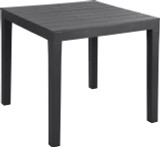 Square Anthracite Plastic Dining Garden Table