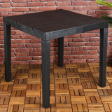 Square Anthracite Plastic Dining Garden Table