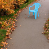Blue Plastic Children's Chair