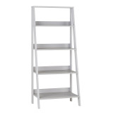 Retro Grey 4 Tier-Ladder Shelving Unit