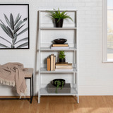 Retro Grey 4 Tier-Ladder Shelving Unit