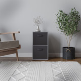 2-Tier Cube Shelving Unit with Inserts
