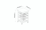 4 Tier White Rolling Serving Trolley Cart