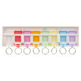8Pc White Plastic Multi Key Rack Holder Hanging Wall Mounted
