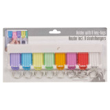 8Pc White Plastic Multi Key Rack Holder Hanging Wall Mounted