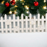2pc Set 30 LED Wooden Christmas Snow Fence