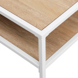 Metal and Wood 3-Tier Coffee Table/TV Bench