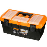 16 Inch Plastic Storage Toolbox Chest With Lockable Lid