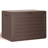 190L Outdoor Polypropene Storage Box Garden with Lid Horizontal Stripes