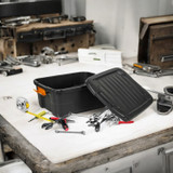 30L Heavy Duty Black Plastic Storage Box