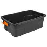 30L Heavy Duty Black Plastic Storage Box