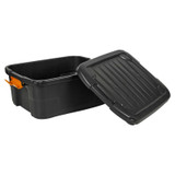 30L Heavy Duty Black Plastic Storage Box