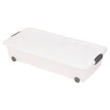 45L Set of 2 Plastic Storage Boxes with Wheeled Lid