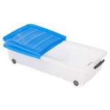 45L Set of 3 Plastic Storage Boxes with Wheeled Lid