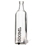 500ml Clear Glass Storage Bottle with Clamp Lid