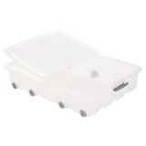 45L Set of 5 Plastic Storage Boxes with Wheeled Lid