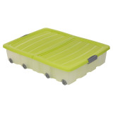 45L Set of 5 Plastic Storage Boxes with Wheeled Lid