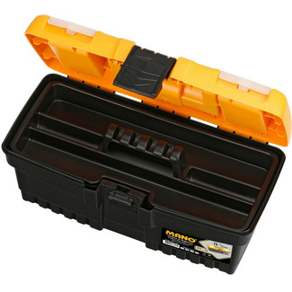 13 Inch Plastic Storage Toolbox Chest With Lockable Lid