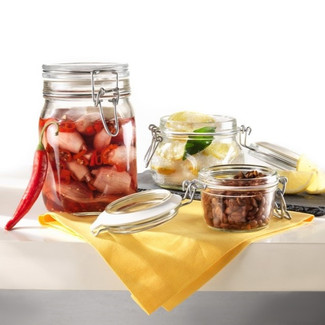 Bormioli Rocco Round Storage Jar Clear Lid 1/2L