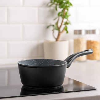 Forgecross 16cm Non-Stick Aluminium Milk Pan (Black)