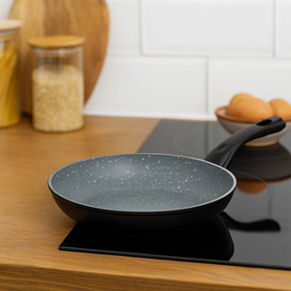Forgecross 20cm Non-Stick Aluminium Frying Pan (Black)