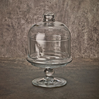 Glass Footed Serving Bowl with Dome