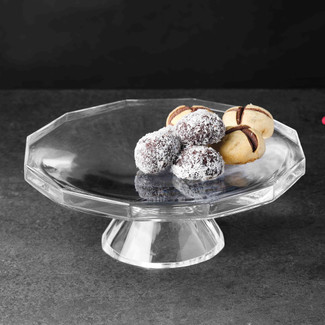 30cm Crystallin Handcrafted Footed Cake Plate