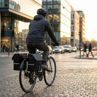 2x 20L Black Bike Pannier Bags