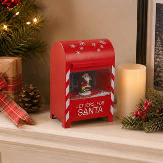 Letters for Santa Snowing Post Box with LED Light and Music