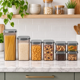 Set of 8 Stackable Food Storage Containers