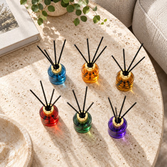 6 Piece Reed Diffuser Set 50ml Glass Bottles