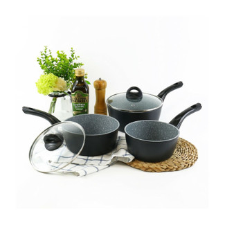 3-PC Forged Aluminium Cooking Saucepan Pots & Milk Pan