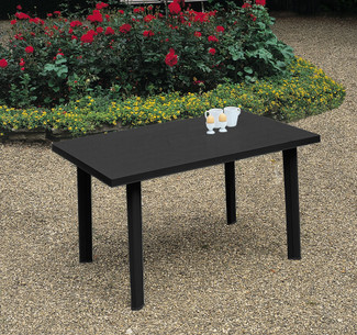 Plastic Rectangle Anthracite Garden Table & Chairs Set