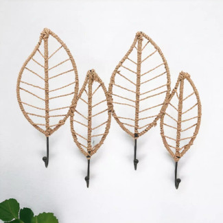 4 Hook Wall Hanger Leaf Shaped