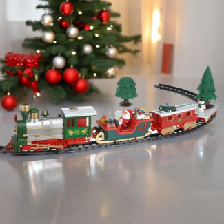 Santa Christmas Train Set with Lights and Sound