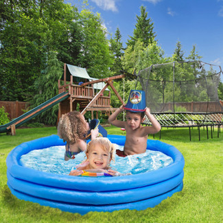 Extra Large Inflatable Round Swimming Pool - 46x188x188cm