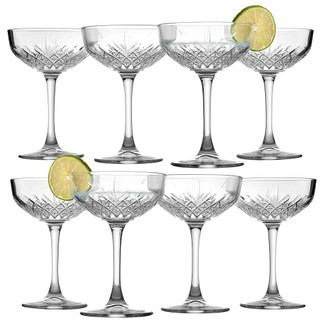 255ml Tall Stemmed Cocktail Coupe Glasses Set